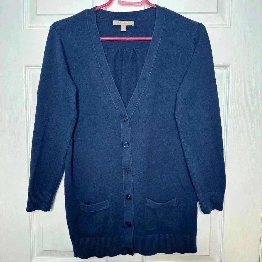 Banana Republic Factory Cardigan Dark Blue Size Small